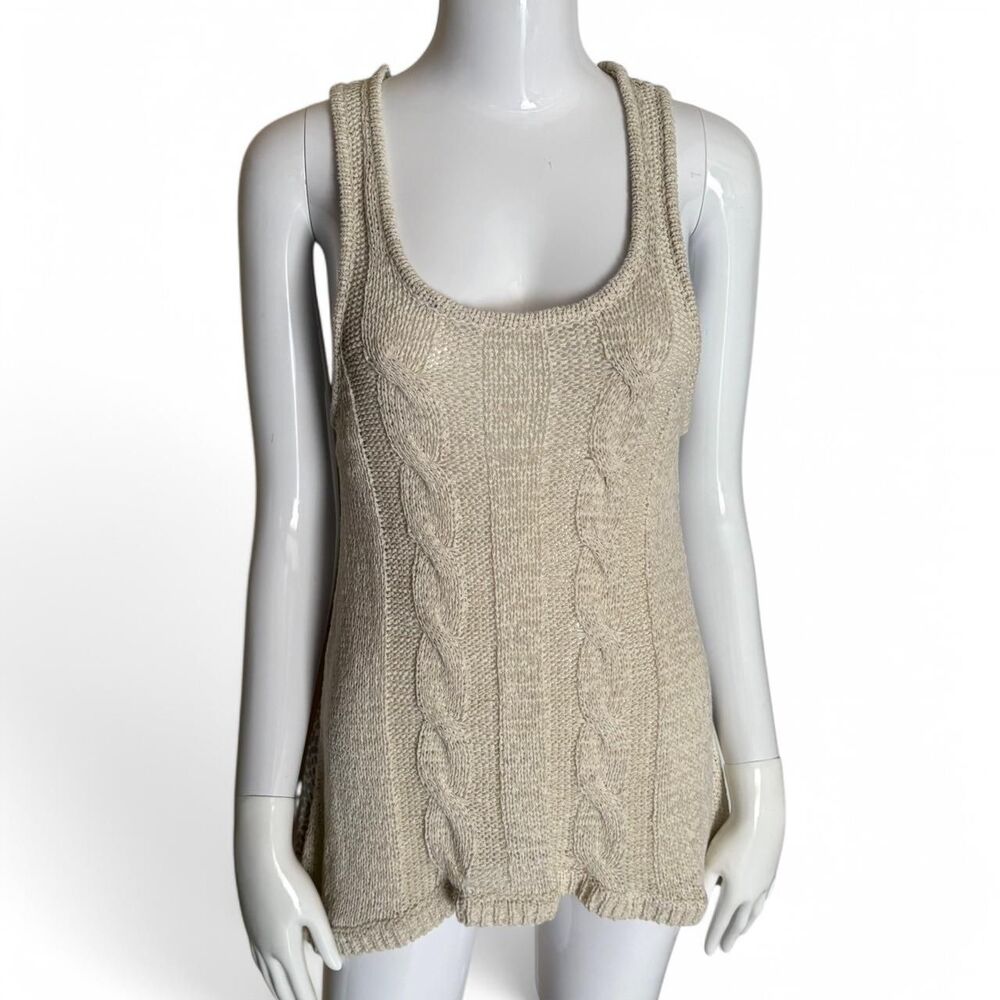 Decree Women's Cream crochet tank top